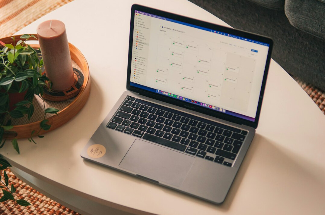 coding on laptop at home